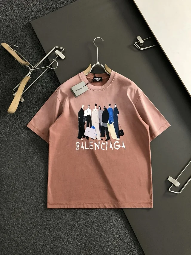 Balenciaga T-Shirts Short-Sleeve Graphic Logo product detail image 2
