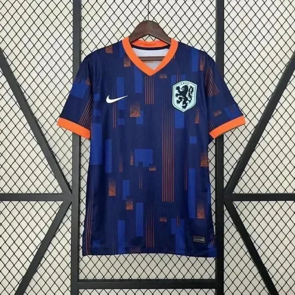 Nike Netherlands 2024 Away Jersey Navy Orange - 1