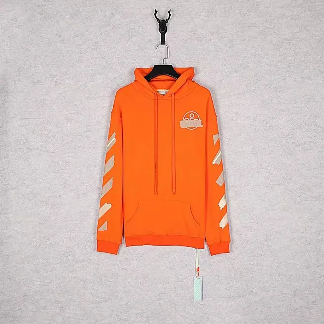 Off-White Hoodies & Sweatshirts Pullover Hoodie with Diagonal Stripe and Crossed-Arrow Prints product detail image 6
