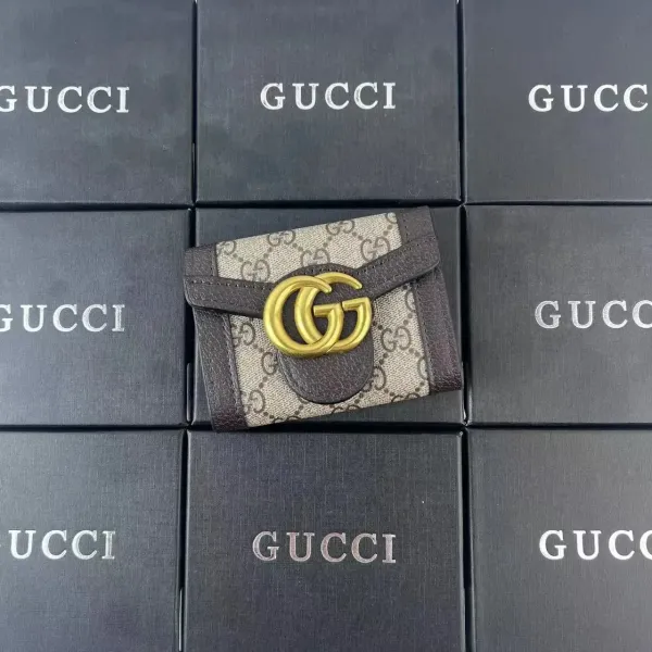 Gucci Horsebit 1955 Mini Wallet Beige and Brown GG Canvas Wallet - 12