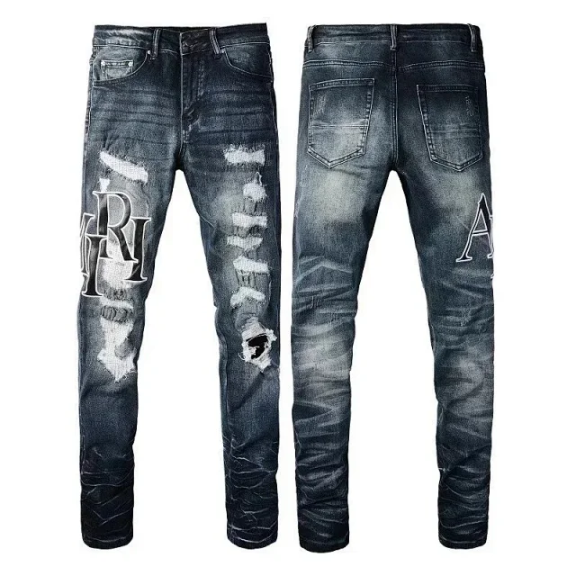 AMIRI Jeans Distressed graphic-print product detail image 5
