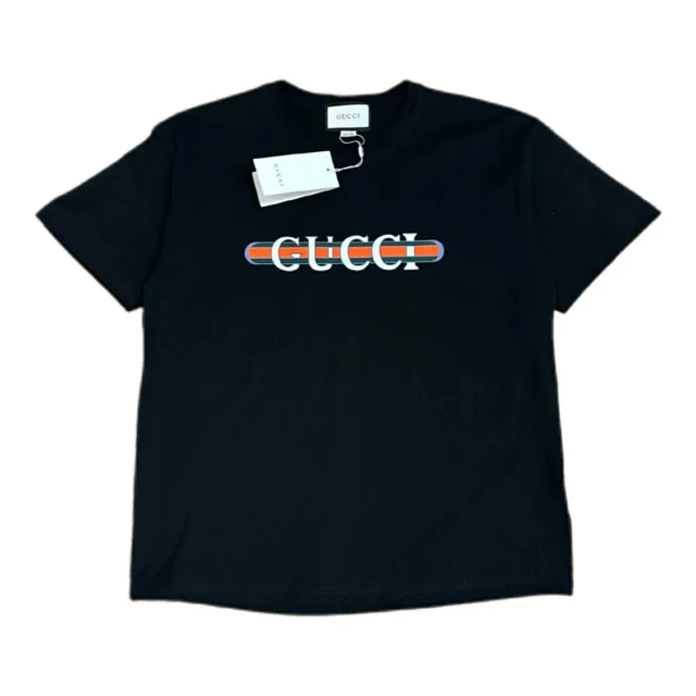 Gucci T-Shirts Short-Sleeve Logo Print Crewneck product detail image 5
