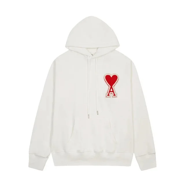 AMI Paris Hoodies & Sweatshirts de Coeur Logo Pullover Hoodie product detail image 9