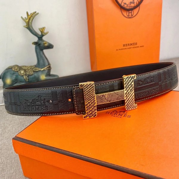 Hermès Constance H Buckle Belt Brown Leather Leather Belt product listing in Litbuy spreadsheet finds