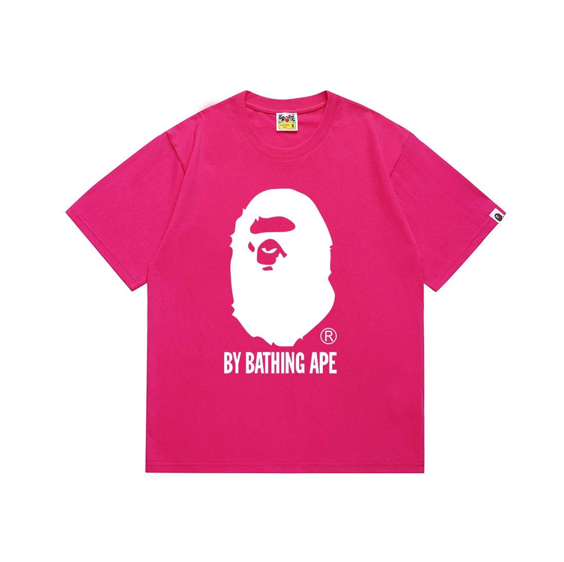 A Bathing Ape T-Shirts Short-Sleeve Head Graphic — 164 Rose Color