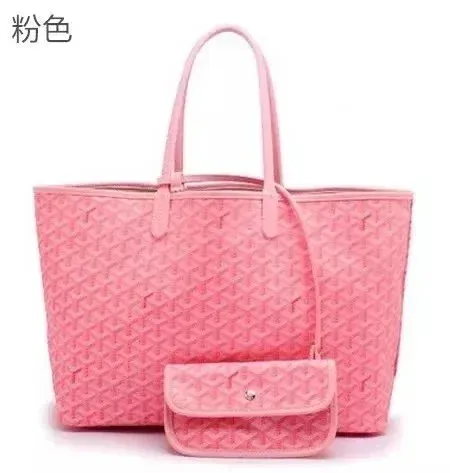 Goyard Saint Louis Tote Pink Handbag with Pochette - 1