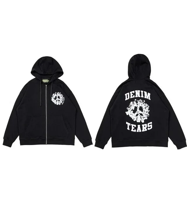 Denim Tears Hoodies & Sweatshirts Floral Graphic Hooded Sweatshirt product detail image 4