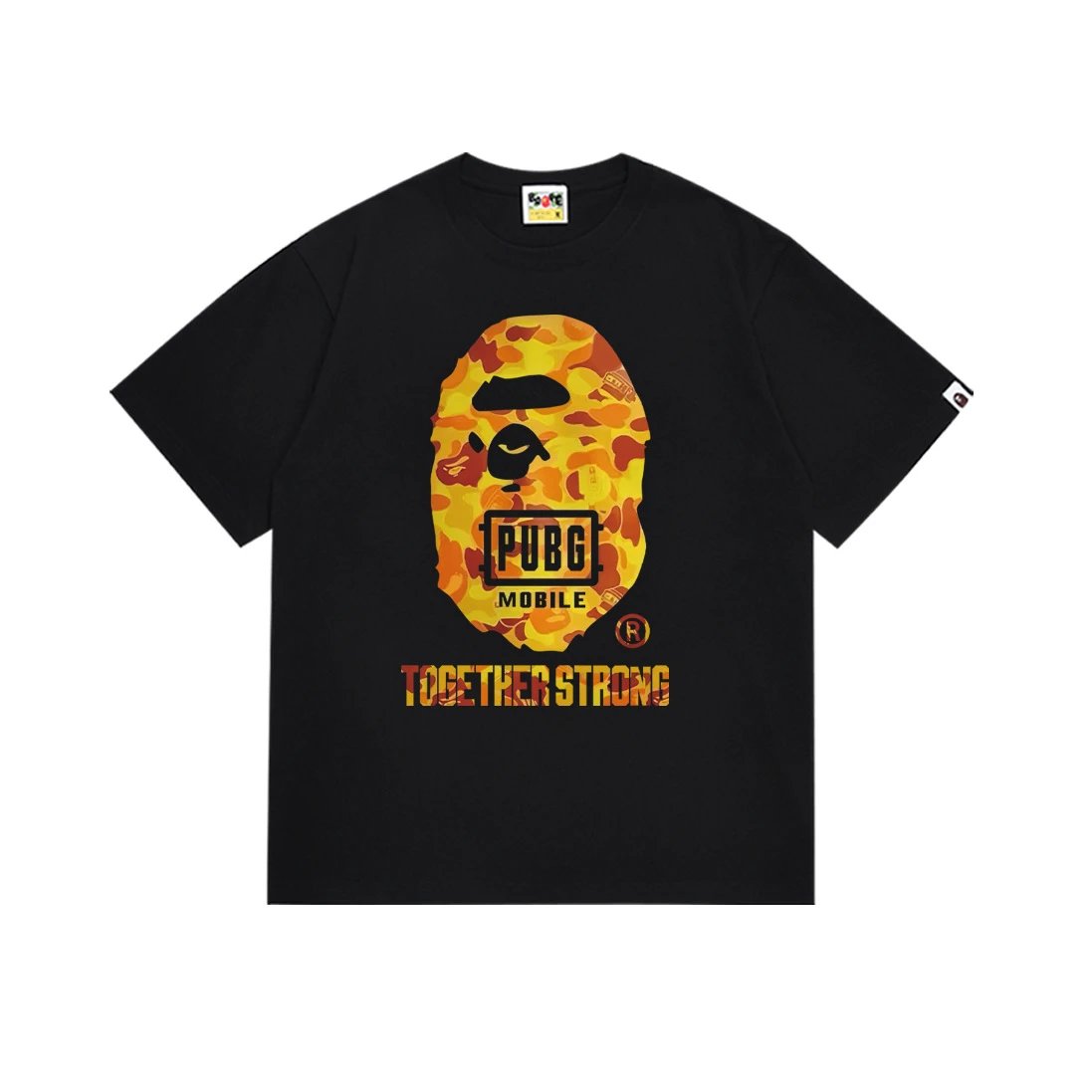 A Bathing Ape T-Shirts Short-Sleeve Head Graphic — 172 black