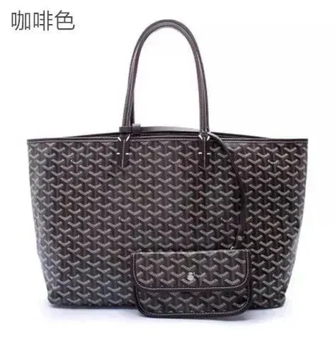Goyard Saint Louis Tote Coffee Brown Handbag - 1