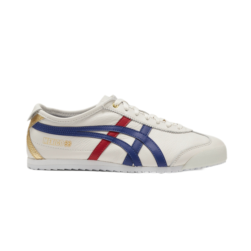 Onitsuka Tiger Sneakers Low-Top Leather with Stripes — D507L-0152