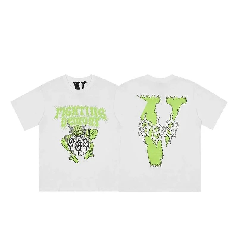 VLONE T-Shirts Short-Sleeve Graphic V Print — [6178 White]