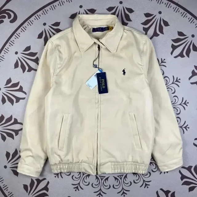 Polo Ralph Lauren Jackets A-0077; zip-front collared jacket with embroidered pony logo product detail image 2