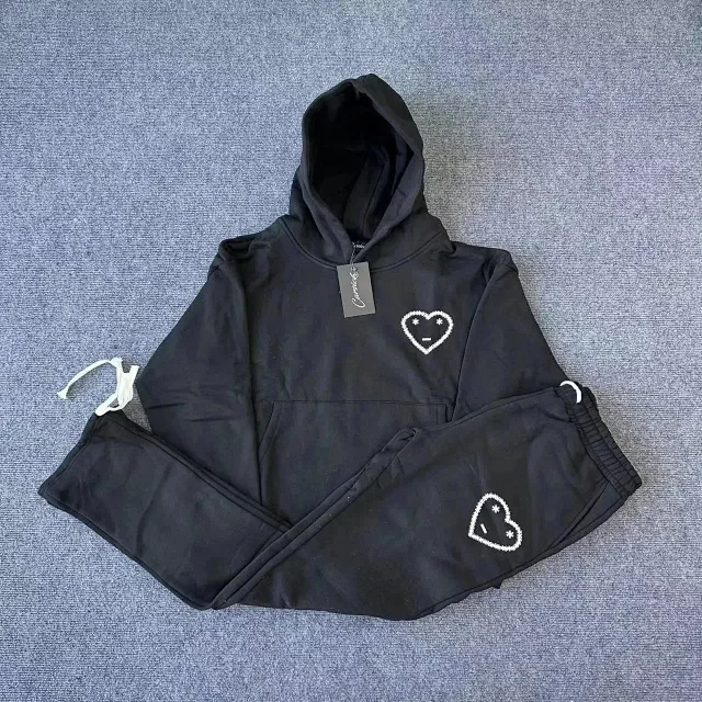 Carsicko Tracksuits Heart graphic hoodie and jogger set with drawstring details product detail image 9
