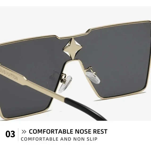Louis Vuitton Eyewear Oversized shield sunglasses with LV monogram lenses product detail image 8