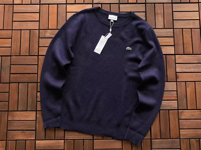 Lacoste Knitwear Crocodile Logo Crew-Neck Knit Sweater product detail image 8