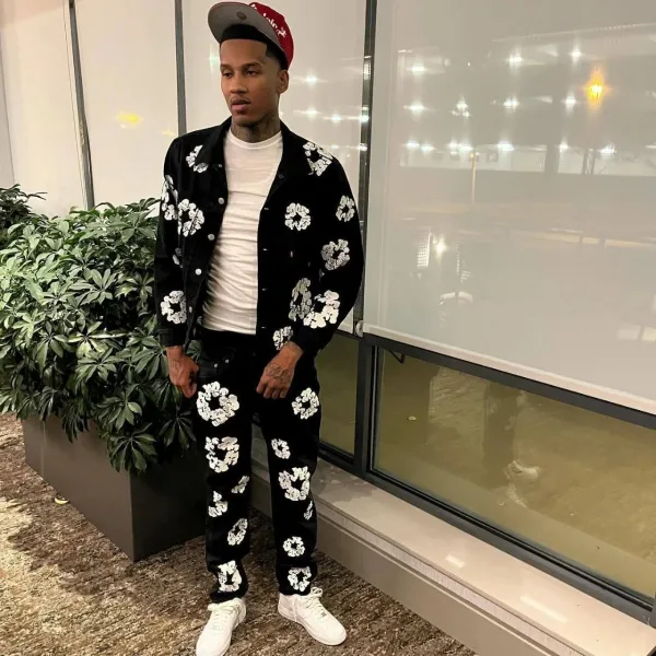 Off-White x Levi's Floral Print Denim Jacket Black - 15