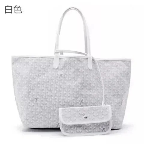 Goyard Saint-Louis Tote White Handbag - 1