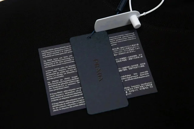 Prada T-Shirts Short-Sleeve Logo Print product detail image 6