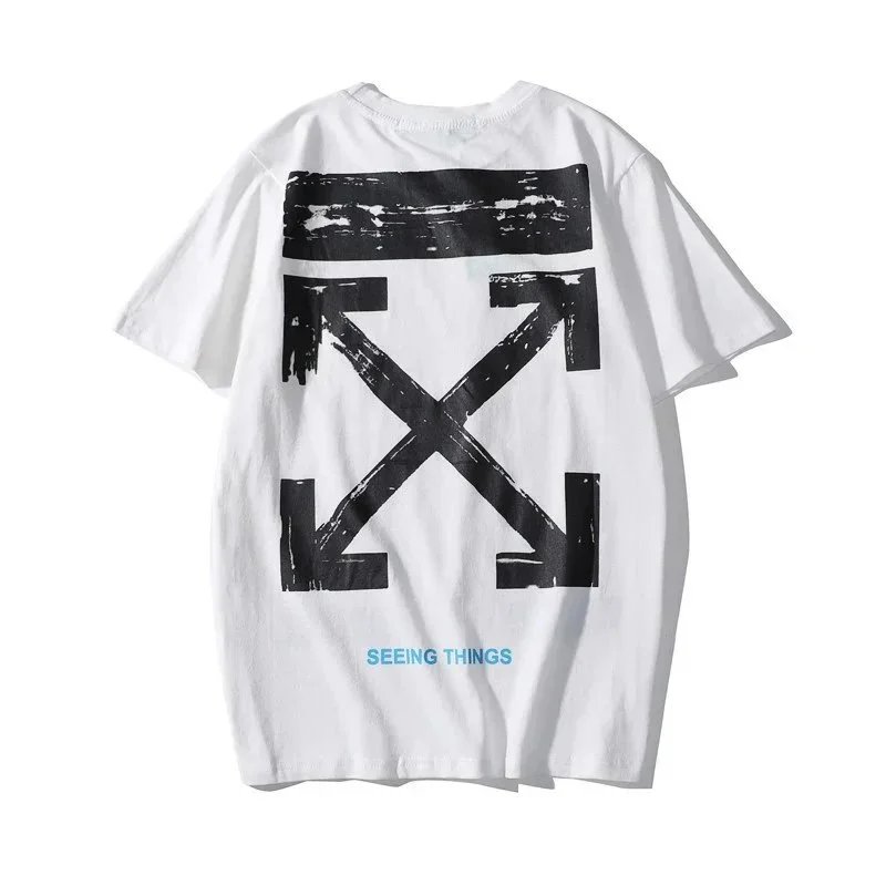 Off-White T-Shirts Short-Sleeve Graphic Arrow Print — 1917 White