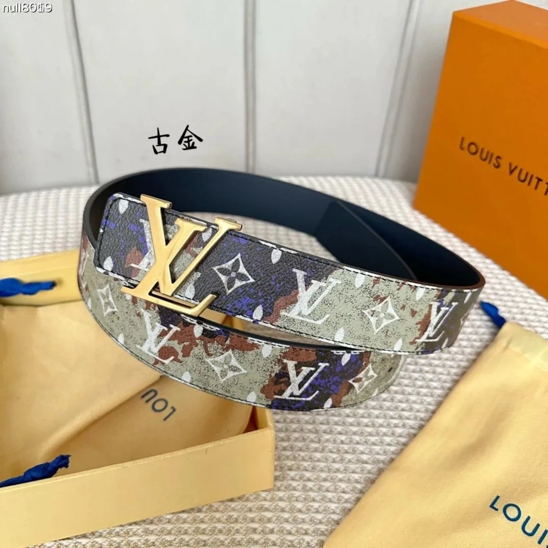 Louis Vuitton LV Initiales Belt Multicolor Canvas Belt