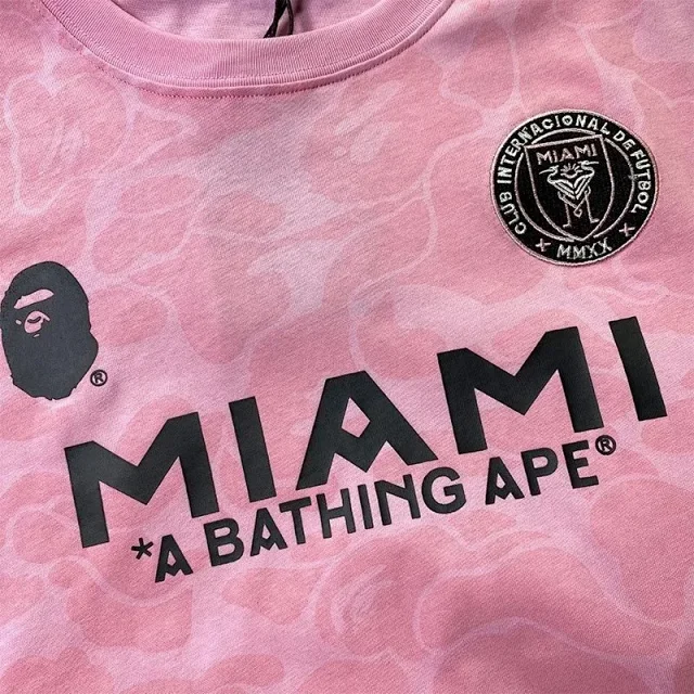 A BATHING APE T-Shirts Inter Miami camouflage graphic short-sleeve T-shirt product detail image 10