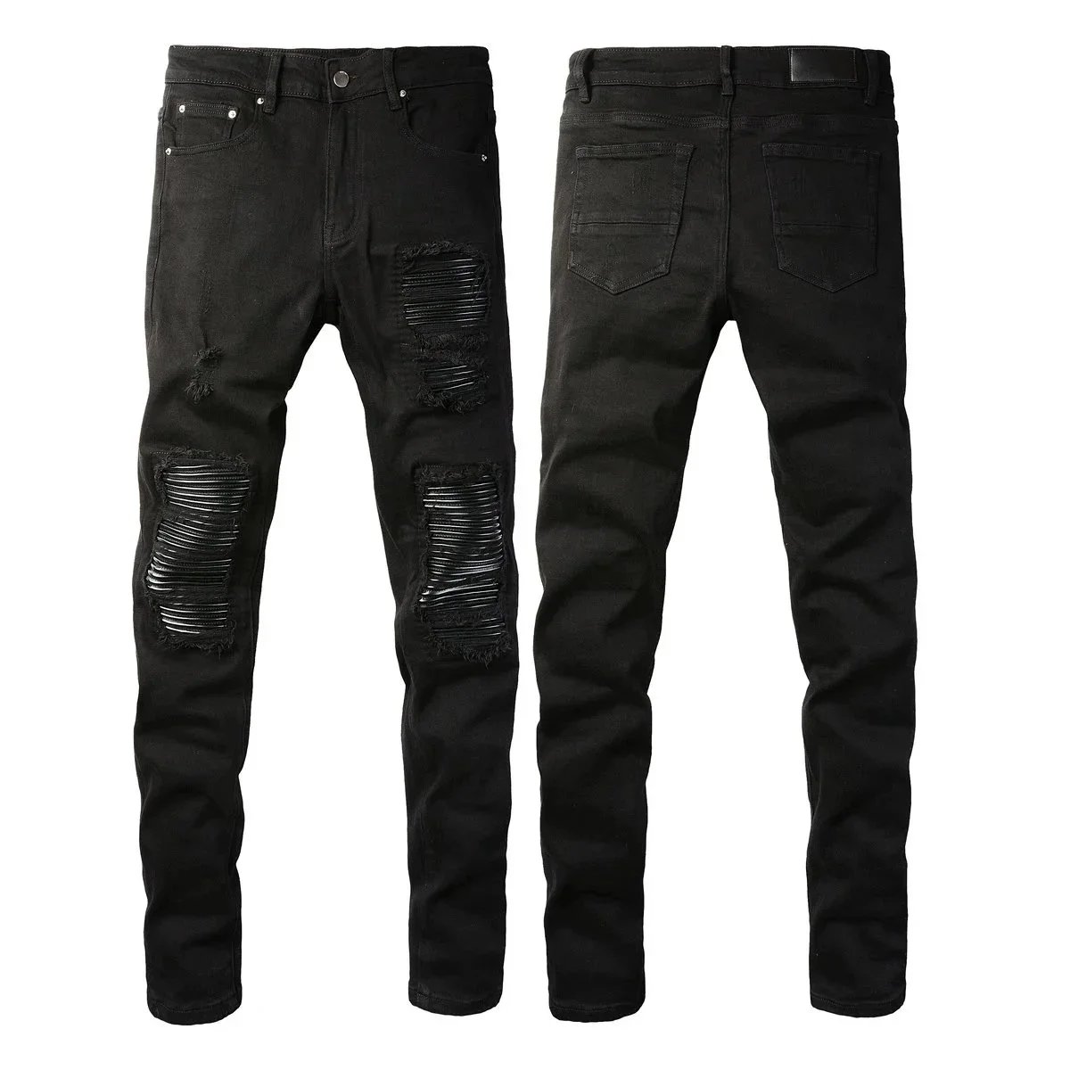 Unbranded Jeans Distressed Slim-Fit — 5200