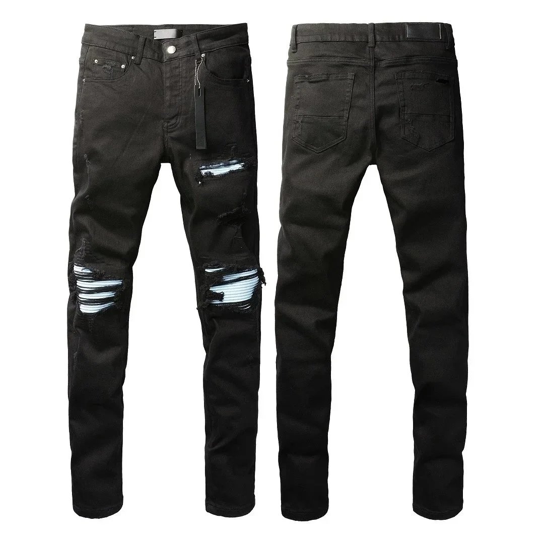 Unbranded Jeans Distressed Slim-Fit — 8879