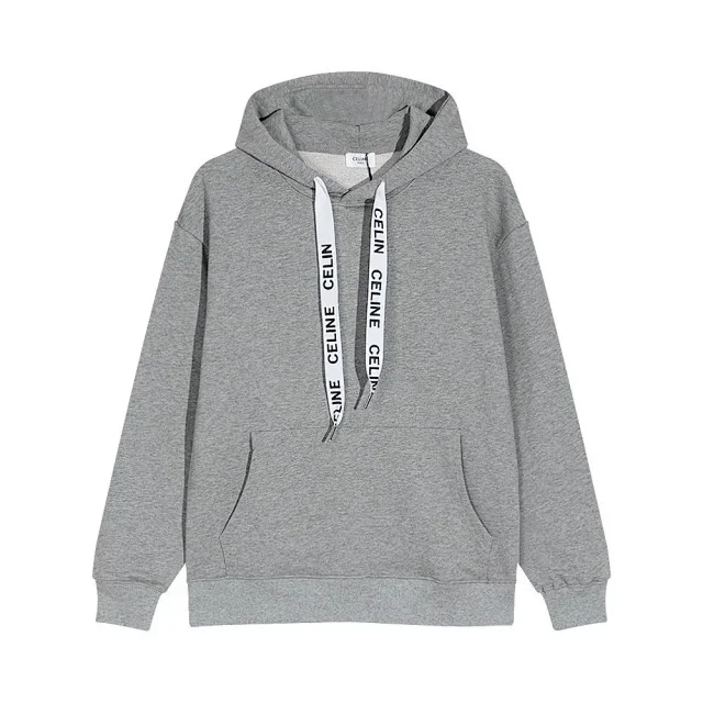 CELINE Hoodies & Sweatshirts Logo pullover hoodie with kangaroo pocket product detail image 6