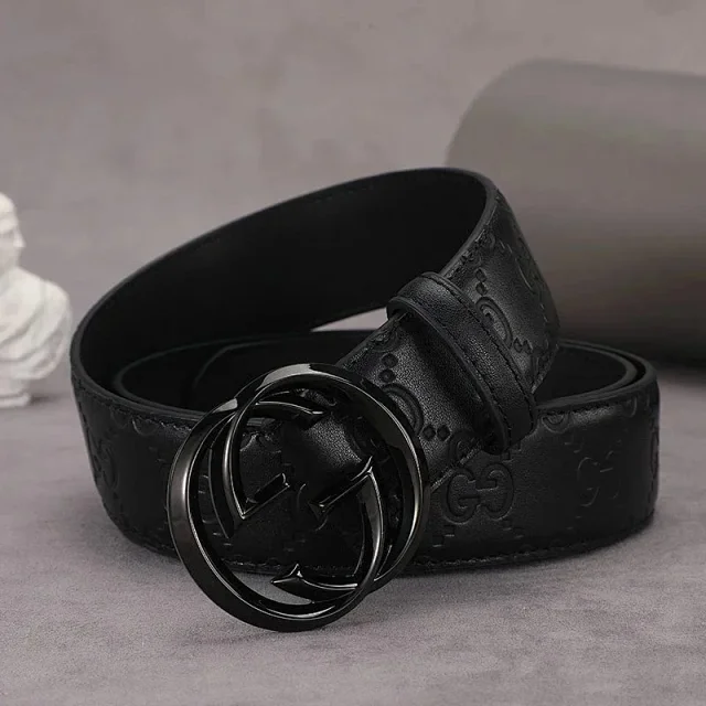 Gucci Belts GG Buckle Embossed Belt product detail image 3