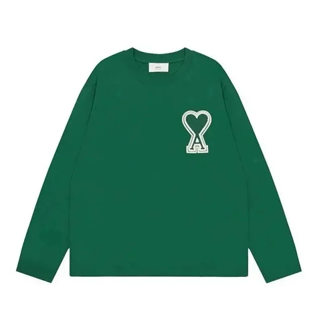 AMI Paris Hoodies & Sweatshirts de Coeur logo crewneck sweatshirt product detail image 10