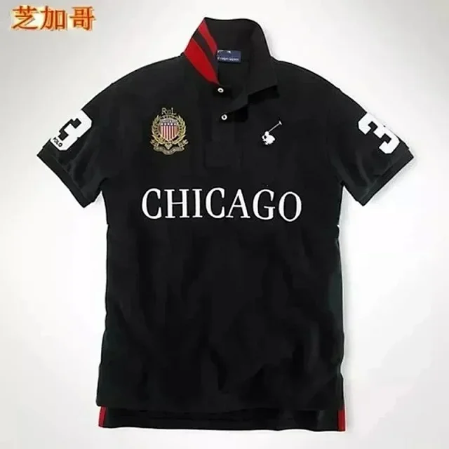 Ralph Lauren Shirts City-logo embroidered polo shirt product detail image 3