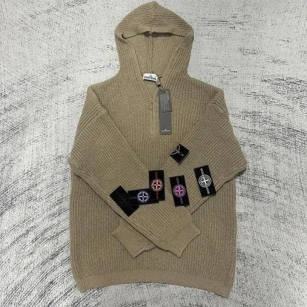 Stone Island Knit Hoodie Beige - 1