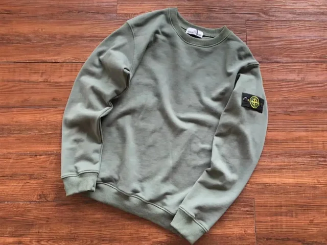 Stone Island Knitwear Crewneck knit sweater with Compass badge sleeve patch product detail image 7