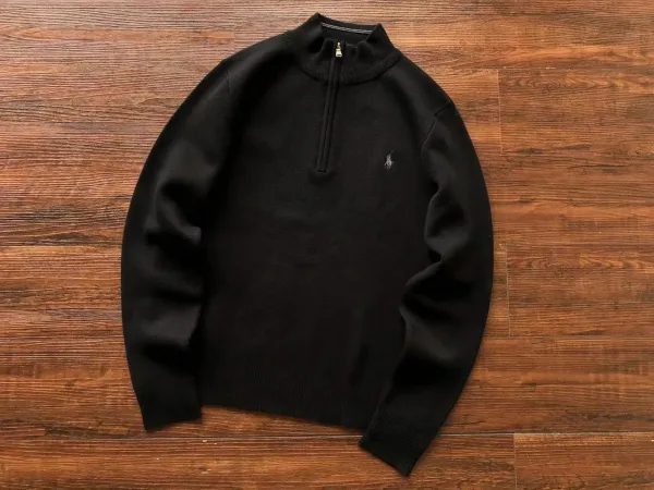 Ralph Lauren Quarter-Zip Sweater Black - 1