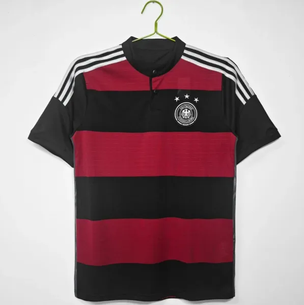 Adidas Germany National Team 2014 Away Jersey Black and Burgundy - 1