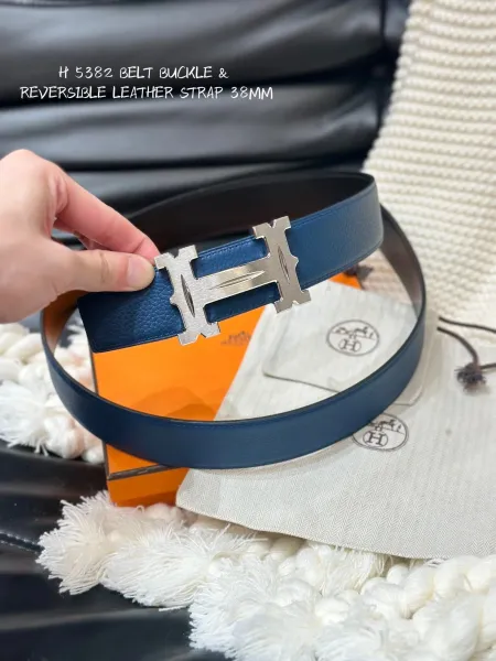 Dior Oblique Monogram Gray Canvas Belt with Gold-Tone Hexagonal Buckle - 4
