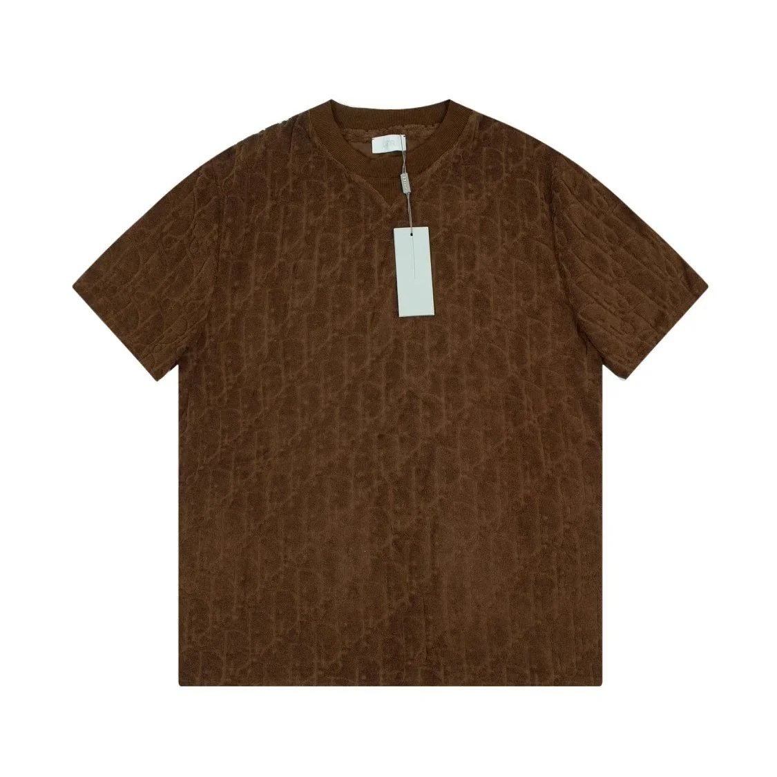 Dior T-Shirts Crew-neck short-sleeve jacquard T-shirt image 3