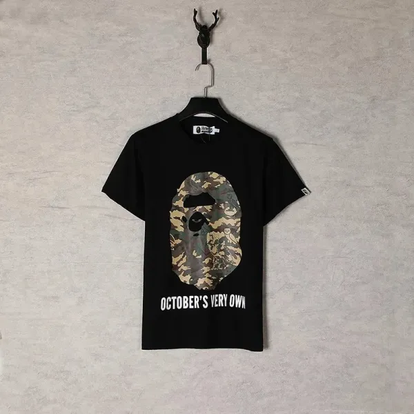 A Bathing Ape Camo Circle Logo White T-Shirt - 5