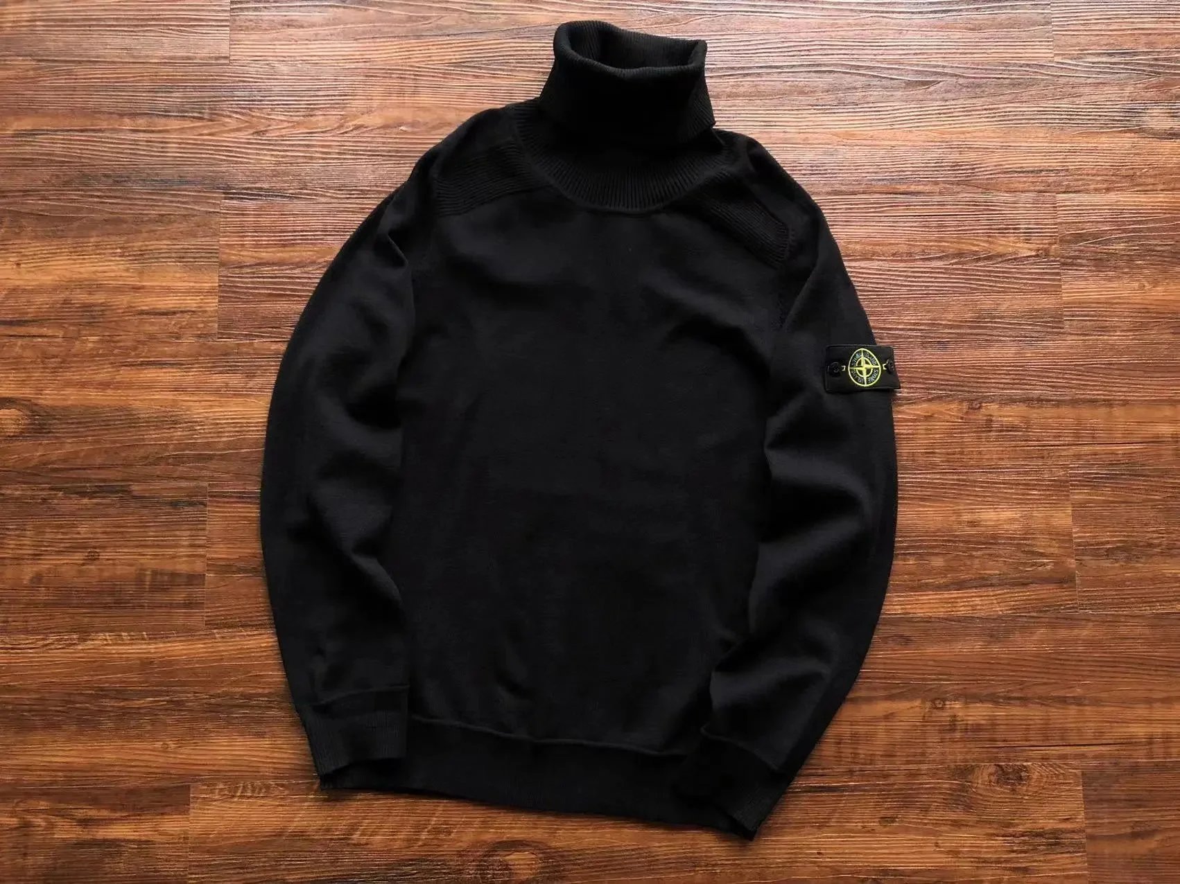 Stone Island Knitwear Crewneck knit sweater with Compass badge sleeve patch — 27