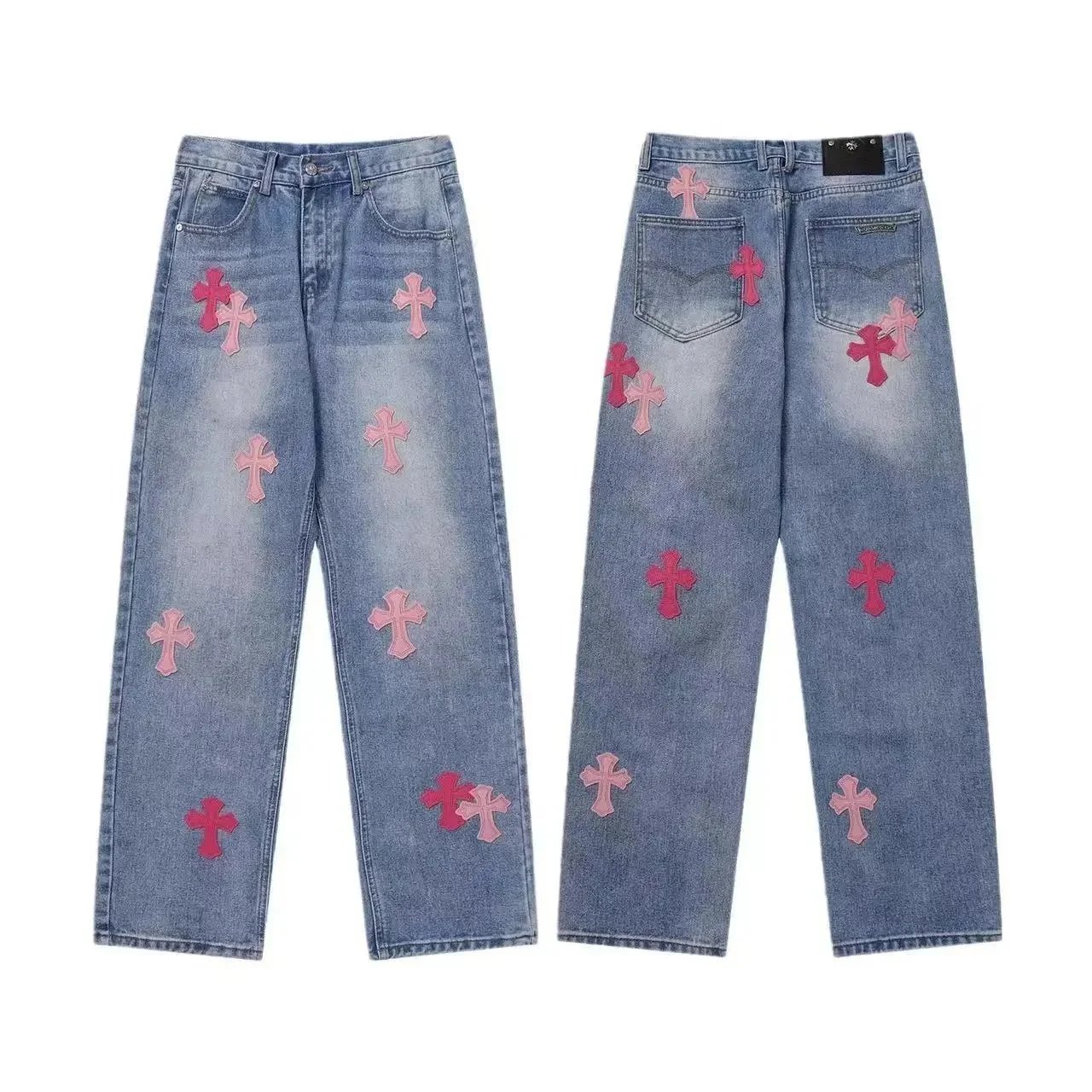 Chrome Hearts Jeans Loose-Fit Cross Patch image 5
