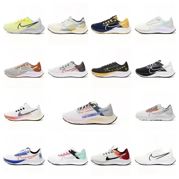 Nike Air Zoom Pegasus 38 White Blue Orange Running Shoes - 2