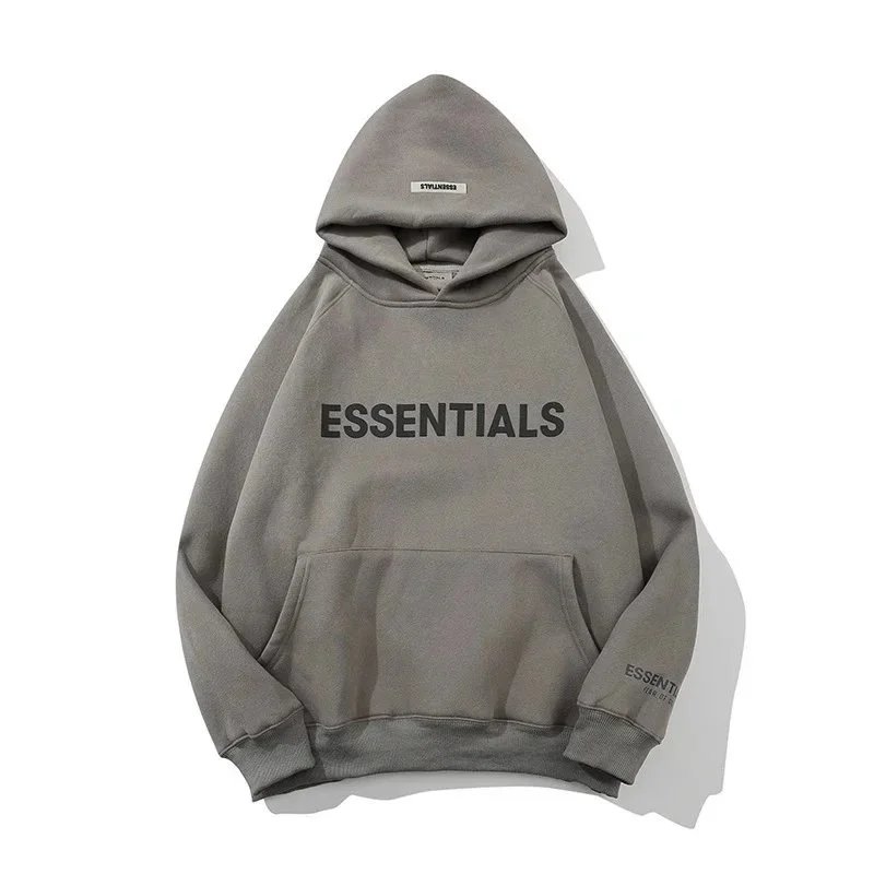 Fear of God Essentials Light Gray Hoodie - 4