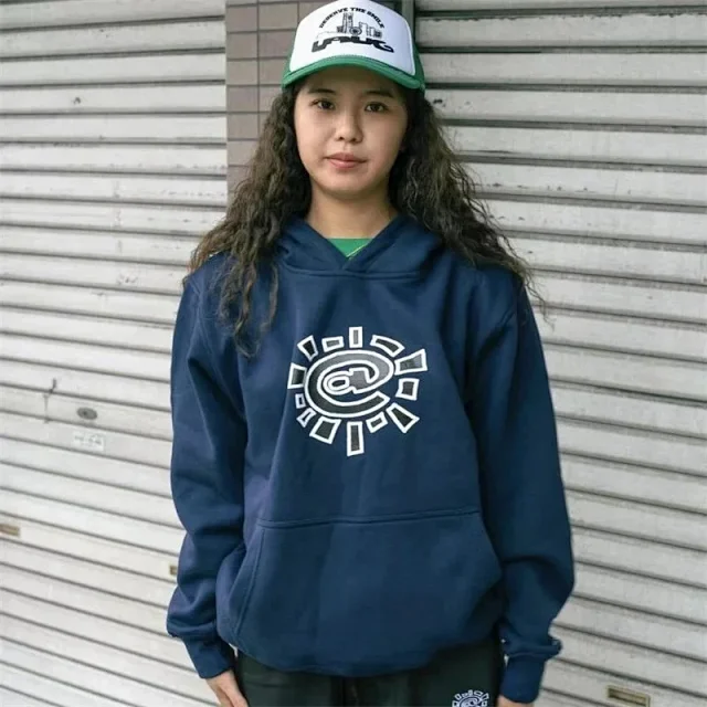 Unbranded Hoodies & Sweatshirts Sun emblem pullover hoodie with kangaroo pocket product detail image 9