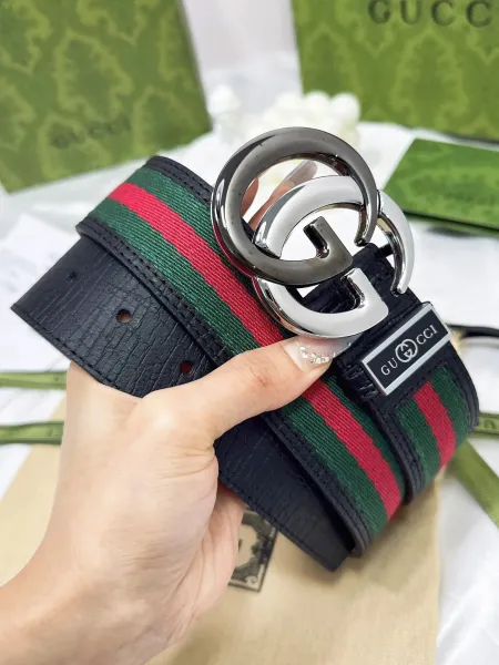 Prada Croc-Embossed Leather Belt Black - 8