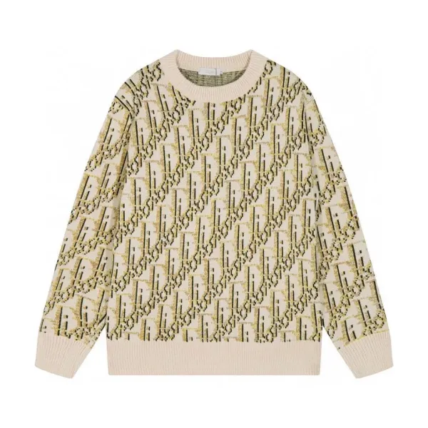 Dior Oblique Knit Sweater Beige Gold - 1