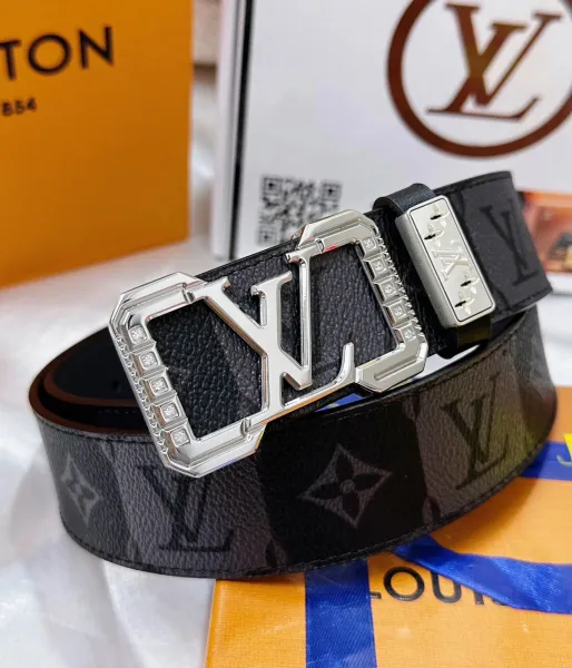 Prada Croc-Embossed Leather Belt Black - 4