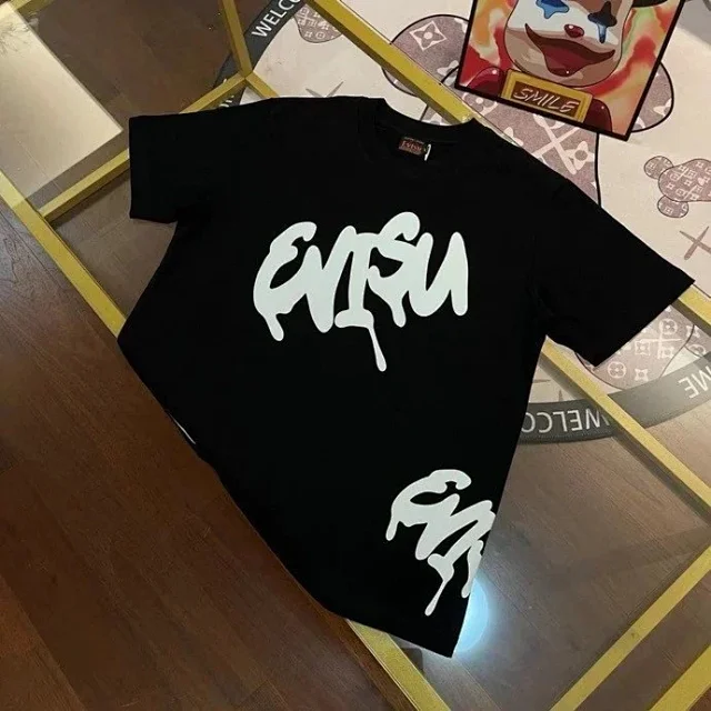 EVISU T-Shirts Loose-fit short-sleeve graphic logo T-shirt product detail image 3