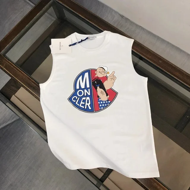 Moncler Vests Sleeveless Logo-Print Vest product detail image 7