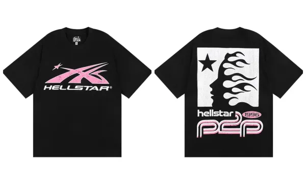 Hellstar X Logo Pink Black T-Shirt - 1