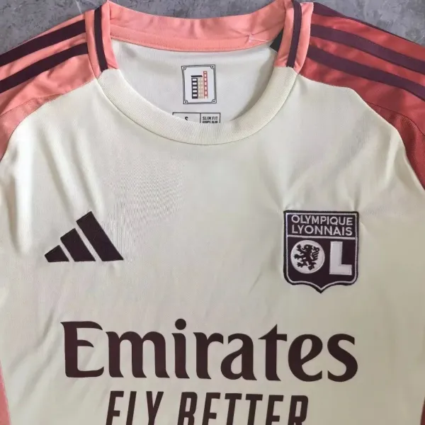Adidas Olympique Lyonnais 2023-24 Third Jersey Beige-Pink-Red - 3